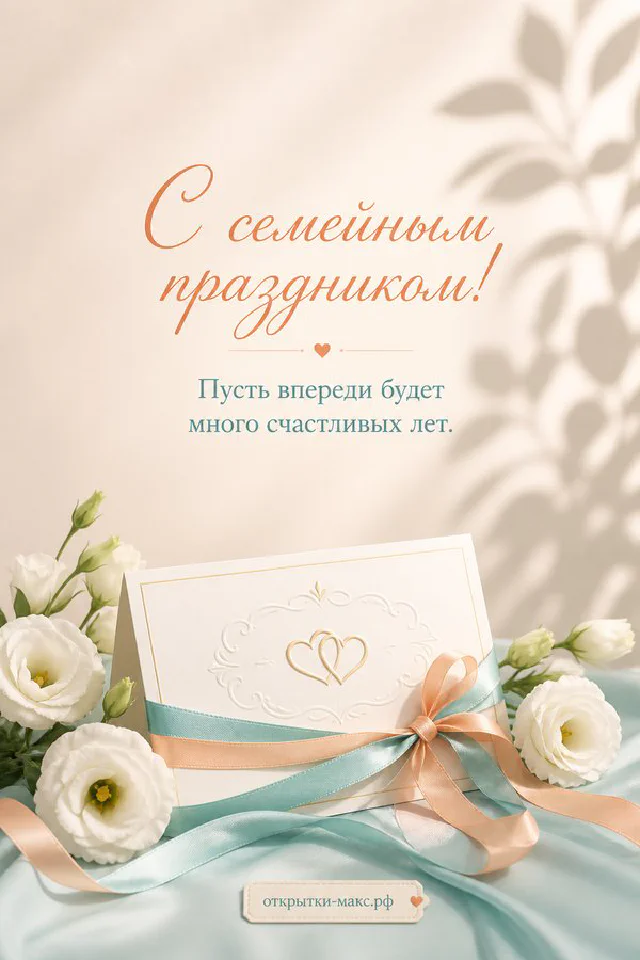 Золотые обручальные кольца, белые розы и лавандовые ленты на бежевом фоне с открыткой-сердечком — вариант 6