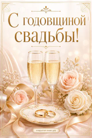 Два бокала шампанского, золотые обручальные кольца на тарелочке и персиковые розы на бежевом фоне