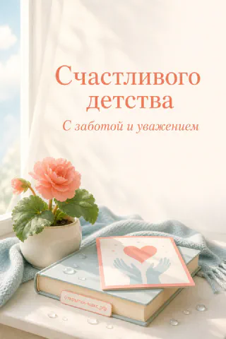 Розовый цветок в горшке на подоконнике рядом с книгой и открыткой с сердцем в ладонях